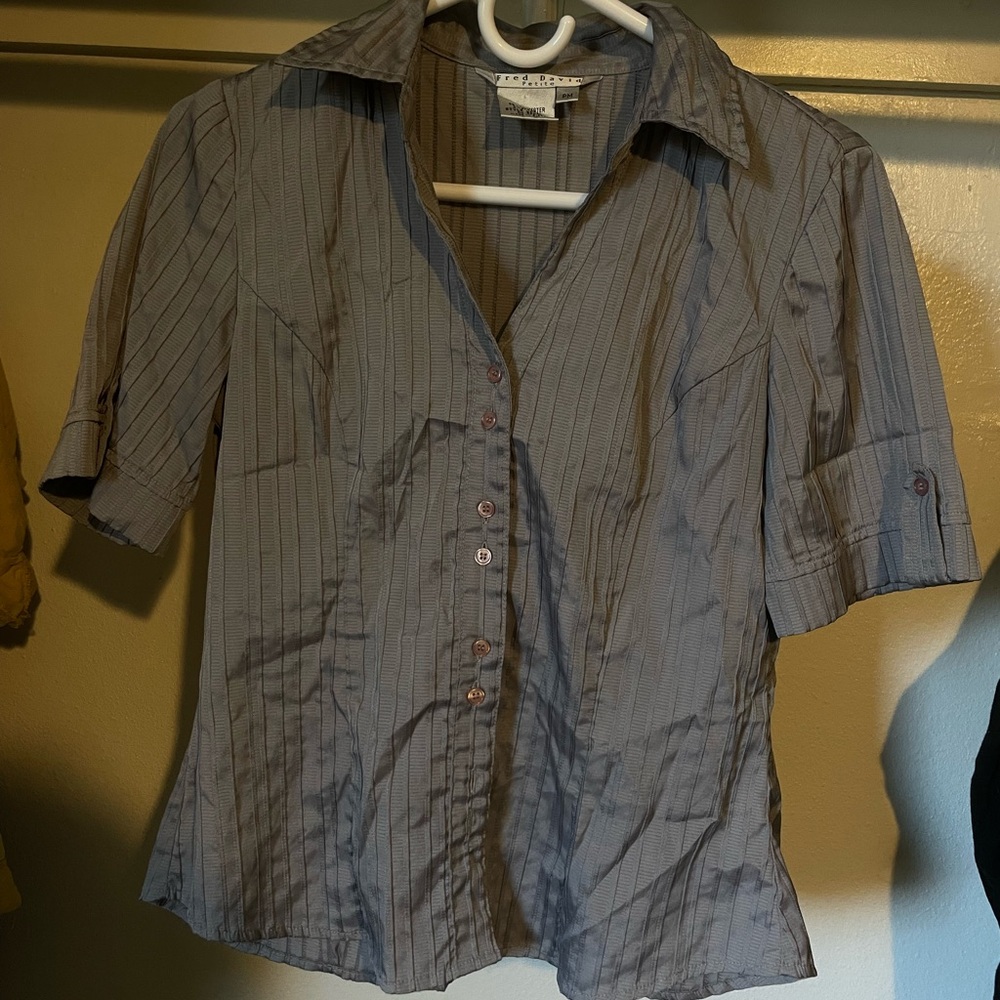Fred David Gray Button Down Shirt